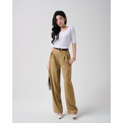 [LOHNT] Áo thun nữ Hàn Quốc cao cấp basic cổ vuông tay ngắn/ Basic square neck - Short sleeve  - LT017