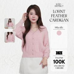 [LOHNT] Áo nữ Feather Cardigan dài tay form rộng Hàn Quốc cao cấp