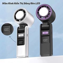 Quạt Cầm Tay Turbo Sò Lạnh K-801, Kiêm Chiếu Sáng, Mát Lạnh Tức Thì, Gọn Nhẹ Tiện Dụng ( loai chuẩn ) 