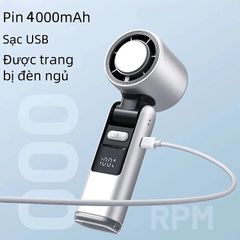 Quạt Cầm Tay Turbo Sò Lạnh K-801, Kiêm Chiếu Sáng, Mát Lạnh Tức Thì, Gọn Nhẹ Tiện Dụng ( loai chuẩn ) 