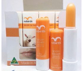 Son Dưỡng Môi Rebirth Nhau Thai Cừu 3.7g - Mềm Môi, Mướt Môi với Vitamin E và Chiết Xuất Mơ - Sản Phẩm Chăm Sóc Môi Cao Cấp