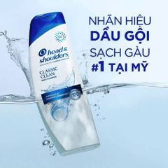 Dầu Gội Xả 2in1 Head & Shoulders Classic Clean 370ml - Sạch Gàu, Mát Da Đầu, Chăm Sóc Tóc Toàn Diện