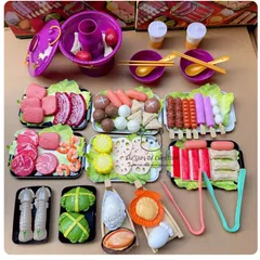 Bộ đồ chơi nấu lẩu cho bé 95 chi tiết đồ chơi nấu ăn mô phỏng thực phẩm nhà bếp cho trẻ em