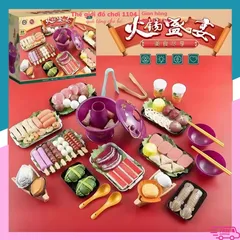 Bộ đồ chơi nấu lẩu cho bé 95 chi tiết đồ chơi nấu ăn mô phỏng thực phẩm nhà bếp cho trẻ em