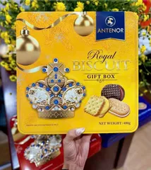 Bánh Quy Antenor Hộp Vuông 400g - Bánh Nhật Vàng Nguyên Chất, Đặc Sản Ngon, Quà Tặng Ý Nghĩa