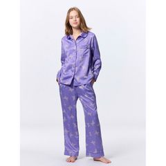 Bộ pijama quần dài áo dài chất lụa Gu Japan 633980