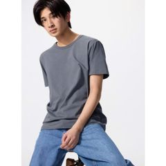 Áo thun cổ tròn AIRism Cotton của Nam Uni
