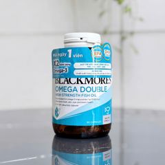 Dầu Cá Blackmores Omega Double High Strength - Hỗ Trợ Sức Khỏe Tim Não Mắt Da, Omega-3 Cô Đặc, 1000mg/Viên, Chính Hãng Úc