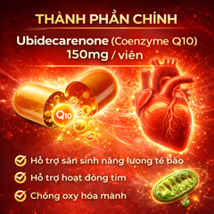 Viên Uống Hỗ Trợ Sức Khỏe Tim Mạch, Blackmores CoQ10 150mg 30 Viên – Bổ Sung Coenzyme Q10 Úc
