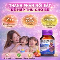 Viên Nhai Vitamin Tổng Hợp Cho Bé Blackmores Superkids Multi Chewables ÚC 60 Viên