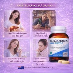 Viên Uống Blackmores Milk Thistle – Hỗ Trợ Chức Năng Gan, Giải Độc Gan – Lọ 60 Viên