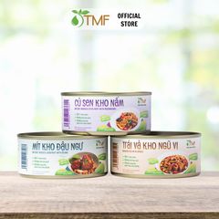 Combo mix 3 món kho Tâm Minh Foods: Mít kho đậu ngự, củ sen kho nấm, trái vả kho ngũ vị - Thực phẩm dinh dưỡng đóng hộp tiện lợi