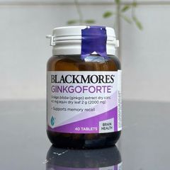 Viên Uống Bổ Não, Blackmores Ginkgoforte 40 Viên – Tăng Tuần Hoàn Não, Giảm Chóng Mặt