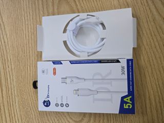 Cáp sạc nhanh 30W & 65W Type-C to Lighning, type-C to C cho iphone, Silicon bền bỉ, chống gãy gập siêu bền