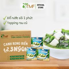 Thùng 12 Hộp Canh Rong Biển Ăn Liền 10 Gói x 5.5g - Dinh Dưỡng Tâm Minh Foods, Không Bột Ngọt, Giàu Vitamin, Tốt Cho Tim Mạch