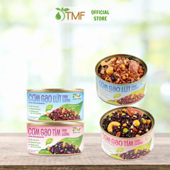 Combo mix 2 lon Cơm gạo tím và cơm gạo lứt dinh dưỡng ăn liền 160g TÂM MINH FOODS