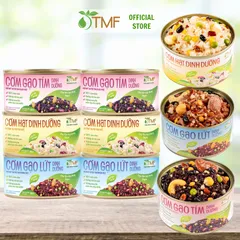 Combo mix 6 lon 3 vị Cơm gạo tím, cơm gạo lứt và cơm hạt dinh dưỡng ăn liền 160g TÂM MINH FOODS
