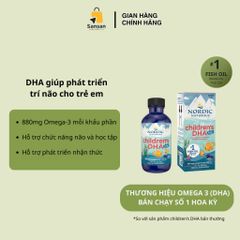 TPBVSK Dầu cá Nordic Naturals Children's DHA xtra dành cho bé 880mg, hương vị quả mọng 60ml, 90 viên - Nội địa Mỹ