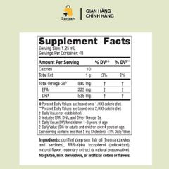 TPBVSK Dầu cá Nordic Naturals Children's DHA xtra dành cho bé 880mg, hương vị quả mọng 60ml, 90 viên - Nội địa Mỹ