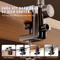 Giá đỡ điện thoại máy tính bảng dạng treo, hợp kim carbon chắc chắn, điều chỉnh xoay 360 độ