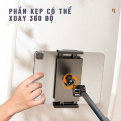 Giá đỡ điện thoại máy tính bảng dạng treo, hợp kim carbon chắc chắn, điều chỉnh xoay 360 độ