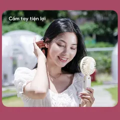 Quạt cầm tay Disney DS18, màn hình led, 5 mức độ gió sử dụng đến 8 tiếng kèm dây đeo và chân đế