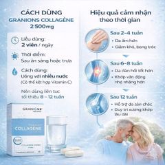 (sale date 11/26) Viên Uống Collagen Granions 2500mg -  Giảm Nếp Nhăn, Tăng Cường Độ Đàn Hồi Cho Da - 60 Viên