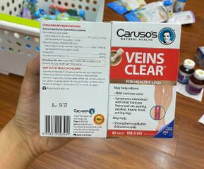 [modoria.] Viên uống hỗ trợ cho người giãn tĩnh mạch Caruso's Natural Health Veins Clear 60 viên