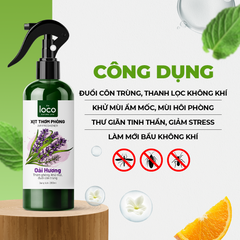Xịt Thơm Phòng Tinh Dầu Sả Chanh - Khử Mùi, Đuổi Muỗi, Côn Trùng, Kháng Khuẩn, Dung Tích 260ml - Sản Phẩm Tự Nhiên An Toàn cho Gia Đình