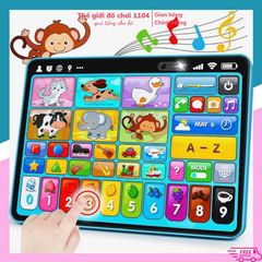 Máy tính bảng đồ chơi cho bé 3 ngôn ngữ đồ chơi giáo dục sớm đa chức năng cho trẻ em thegioidochoi1104