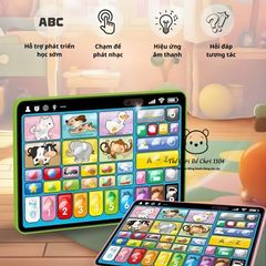 Máy tính bảng đồ chơi cho bé 3 ngôn ngữ đồ chơi giáo dục sớm đa chức năng cho trẻ em thegioidochoi1104