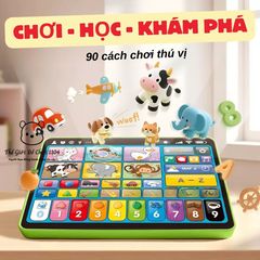 Máy tính bảng đồ chơi cho bé 3 ngôn ngữ đồ chơi giáo dục sớm đa chức năng cho trẻ em thegioidochoi1104