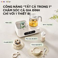 Máy Hâm Sữa Tiệt Trùng Bear 1.3L Đun Nước Pha Sữa Cho Bé Máy Tiệt Trùng Vệ Sinh Bình Nước WW-5H12V78
