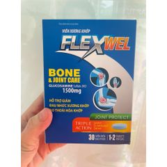 Viên Xương Khớp FLEXWEL ( Glucosamin 1500mg) bổ sung chất nhầy dịch khớp ( hộp 30 viên)
