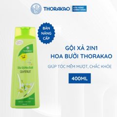 Gội Xả Thorakao 2IN1 Hoa Bưởi Kích Mọc Tóc Giảm Gãy Rụng 400ML