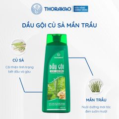 Gội Xả Thorakao 2IN1 Củ Sả Mần Trầu Giảm Ngứa Ngừa Gàu 400ML