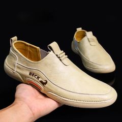 Giày Slip-on Thiết Kế Basic Dễ Phối Đồ DAVINCIA Trẻ Trung Năng Động, Đế Cao Su Non Có Khâu Da Simili Cao Cấp
