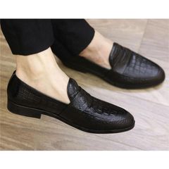 Giày lười nam DAVINCIA dập vân cá sấu sang trọng, giày tây da mềm chống nhăn đế cao su đúc chống trơn trượt G21