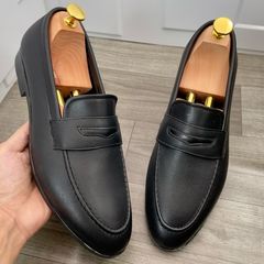 Giày tây lười DAVINCIA da Pu mềm bóng mờ sang trọng, Giày da nam Hàn Quốc đế đúc nguyên khối mềm có khâu G15