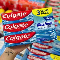 Set 3 Kem Đánh Răng Colgate Max Fresh – Hơi Thở Thơm Mát, Chăm Sóc Răng Miệng Tối Ưu, Sạch Khuẩn cho Gia Đình
