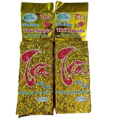 1 kg (2 gói, mỗi gói 0.5kg) Trà xanh móc câu Thái Nguyên truyền thống (gói vàng chữ đỏ)