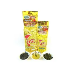 Trà Xanh Tân Cương Thái Nguyên Gói Vàng Chữ Đỏ, chè bắc thơm ngon ngọt hậu