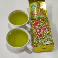 Trà Xanh Tân Cương Thái Nguyên Gói Vàng Chữ Đỏ, chè bắc thơm ngon ngọt hậu