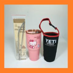 LY GIỮ NHIỆT 900ml THÁI LAN ( KÈM TÚI ĐỰNG , 2 ỐNG HÚT INOX VÀ CỌ RỬA )