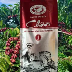 Cà Phê Đen Đá Chồn Nâu Đông Á 500g, Gu Đậm Đen Mạnh Đắng Béo Thơm