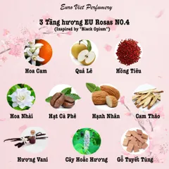 Nước Hoa Nữ EU Rosas N0.4 Ngọt Ngào, Quyến Rũ, Nổi Bật Lưu Hương 7-12 Tiếng 70ml