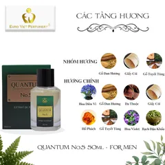 Nước Hoa Nam Cao Cấp Quantum No.5 Sang trọng, Gợi cảm, Tinh tế Lưu Hương 7-12 Tiếng 10ml, 50ml