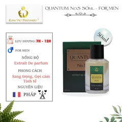 Nước Hoa Nam Cao Cấp Quantum No.5 Sang trọng, Gợi cảm, Tinh tế Lưu Hương 7-12 Tiếng 10ml, 50ml
