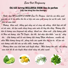 Nước hoa nam thơm lâu MILLENIA 002M nam tính, mạnh mẽ, cuốn hút Eau De Parfum Lưu Hương 7-12 Tiếng 50ml