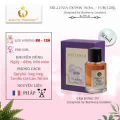 Nước Hoa Nữ MILLENIA 005W Tao Nhã, Gợi Cảm, Nữ Tính Lưu Hương 7-12 Tiếng Euro Viet Perfumery 50ml